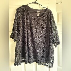 Travelers By Chicos Women’s Black Top Size 3 New